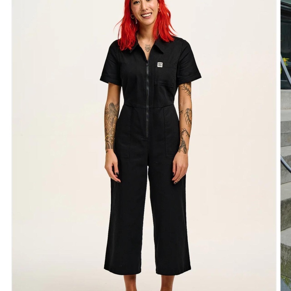 Lucy & Yak Black Cropped Jumpsuit